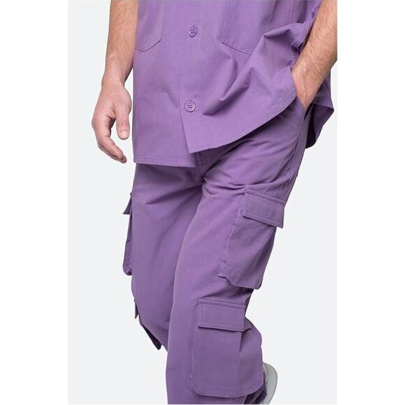 NWT mnml Men's Cotton Cargo Pants Purple Size 38 - Picture 4 of 8